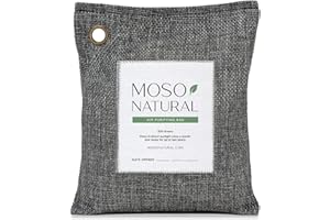 Moso Natural Air Purifying Bag 200g | Premium Bamboo Charcoal Odor Absorber for Home & Car | Closet Odor Eliminator, Small Room Deodorizer & Car Air Freshener | Long Lasting Charcoal Bags Cover 90sqft