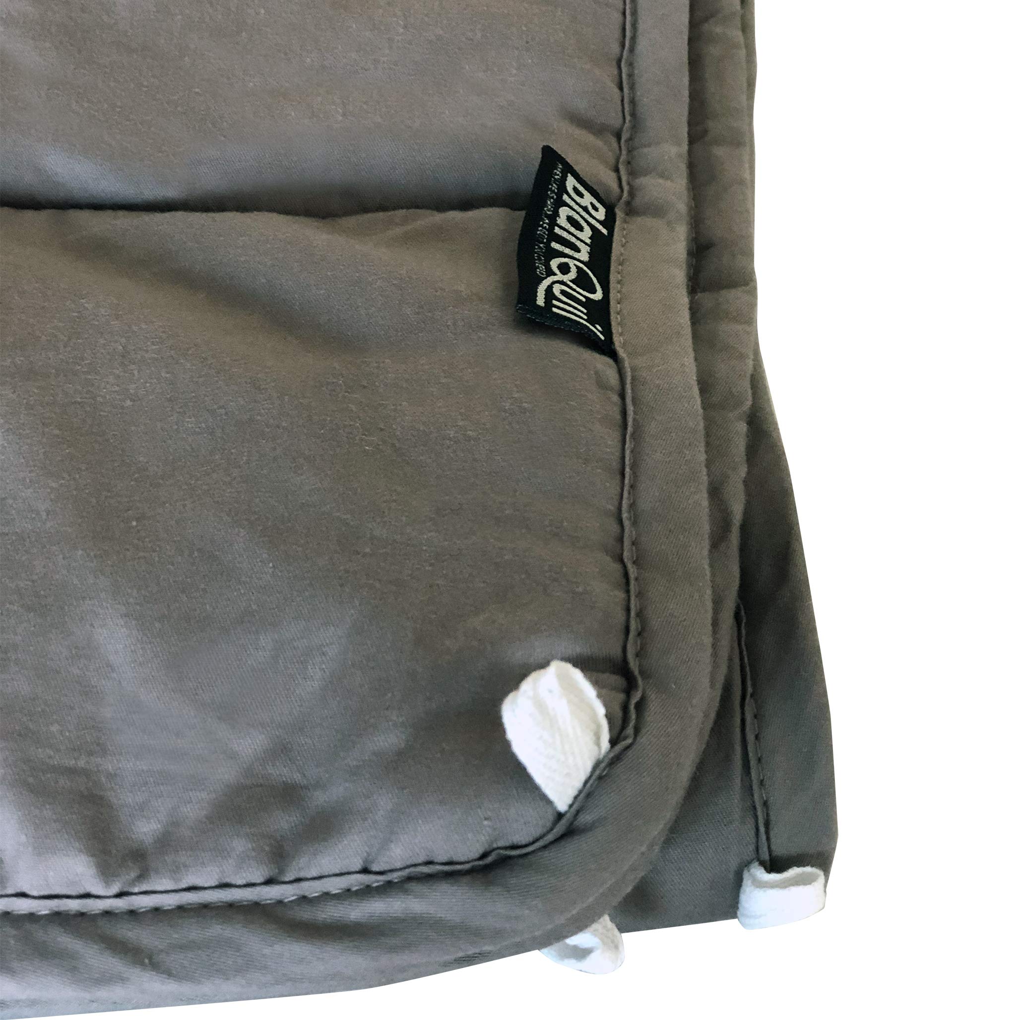 BlanQuil Essentials Weighted Blanket W/Free Cover (Grey, 20)