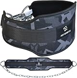AQF Dipping Belt Weight Lifting Chain Neoprene Grey Camo