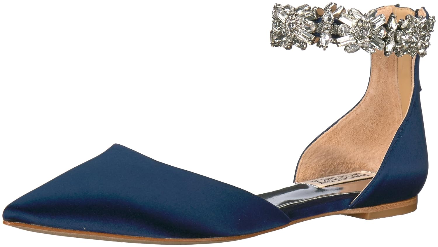 badgley mischka morgen ankle strap flat