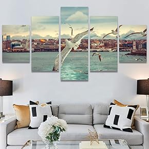 SIGNWIN 5 Panel Canvas Wall Art Modern Art...