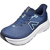 JACKSHIBO Slip in Men Hands Free Wide Toe Box Shoes Slip on Trail Running Walking Tennis Athletic Sneakers Width Arch Support Plantar Fasciitis Orthopedic Shoes with Cushion Thick Zero Drop Sole