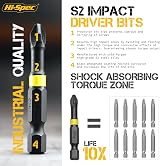 Hi-Spec 44pc Impact Drill Driver Bit Set 1/4 Hex S2 Tips & Nut Drivers view 3
