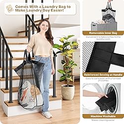 SOLEDI Double Laundry Hamper with Lid and Removable