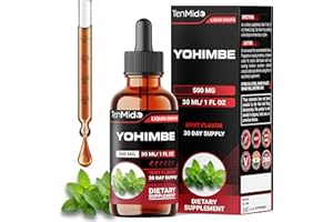 Tenmido Yohimbe Supplements for Men & Women - Yohimbine 10mg Liquid Drops | Alcohol-Free, Vegan, Non-GMO - 30ml 1 Fl OZ