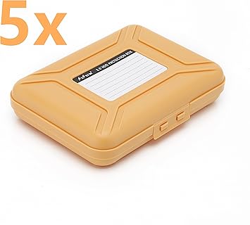5-paquete]SISUN® Caja protectora disco duro, Funda de protección para disco duro de 3.5 
