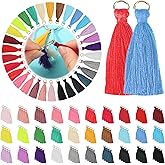 Mini Tassel Multi-Color Tiny Handmade Craft Tassels Soft Keychain Charms with Loop for Jewelry Making Bag Charms Pendant Earring Decorations DIY Crafts, 30 Colors (150 Pieces)