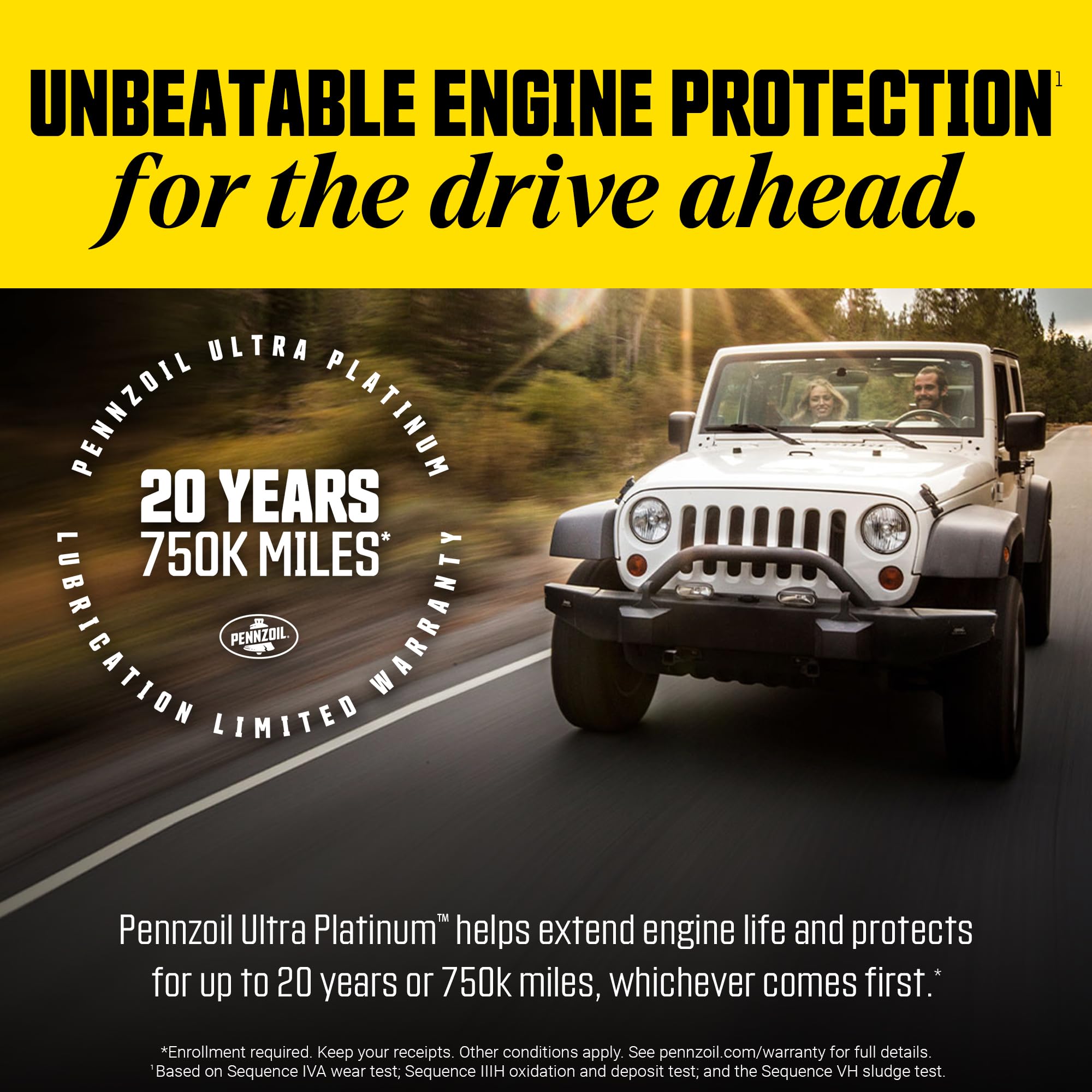 Pennzoil Ultra Platinum Full Synthetic 5W-20 Motor Oil, 5 Quart