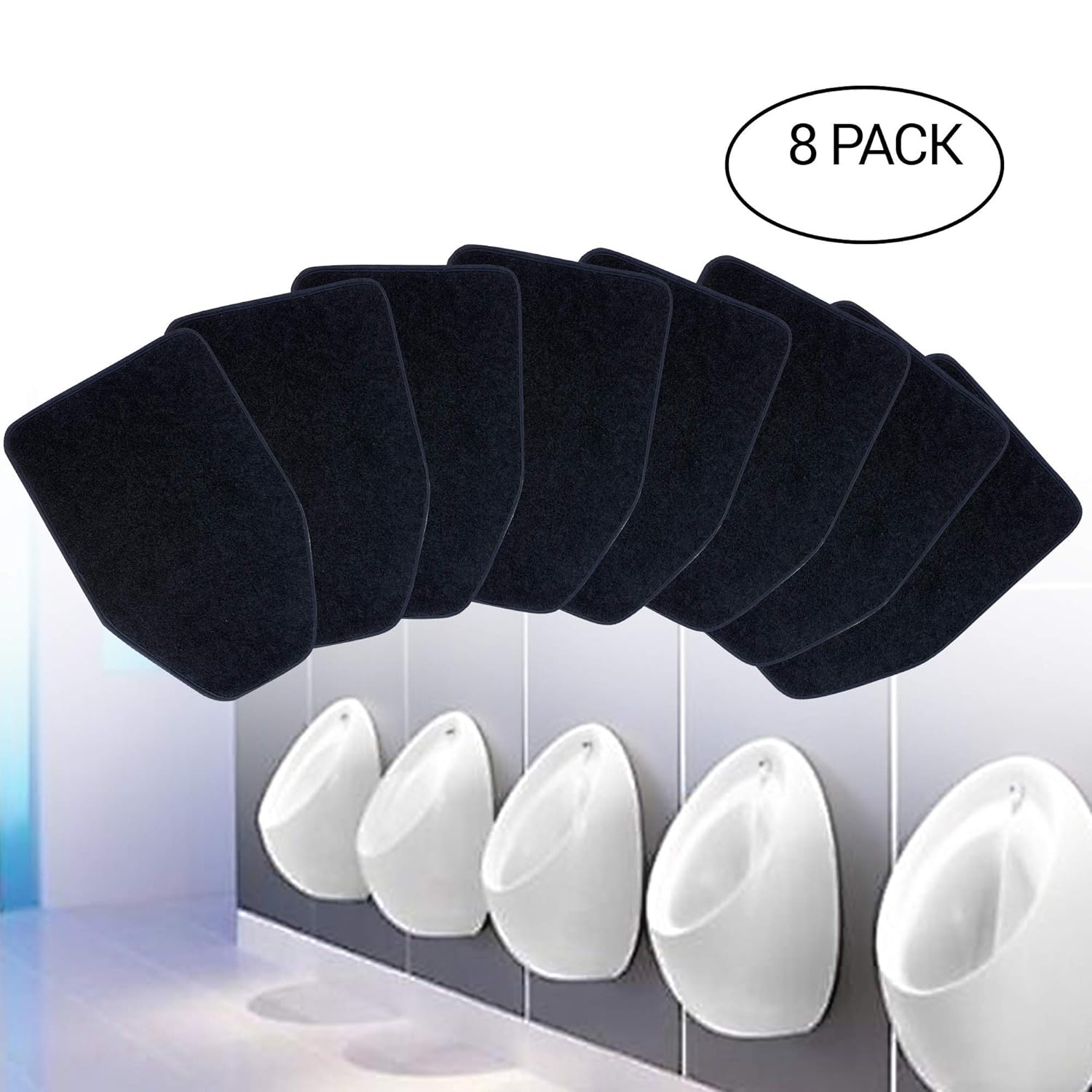 STAY CLEAN Urinal Mats Case of 8 Deodorizing Urinal Floor mats