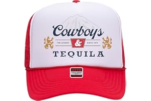 TRENDSNIPERS Cowboys and Tequila Trucker Hat - Premium Snapback for Men and Women - Cowgirl Western Beer Country Trendy