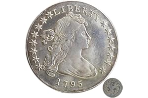 XONHYICN Rare Collectible Antique Historical Coin Exquisite Cameo Design Old Silver Dollar Souvenir Reproduction Artwork Uncirculated Morgan Collection Silver Dollar1795（1PCS）