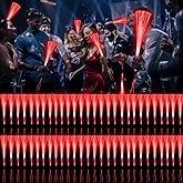 YOFOBU 60 PCS Red Fiber Optic Wands Glow Fiber Wands Bulk LED Light Up Wands with 3 Flashing Modes LED Flashing Sticks for Christmas New Year Valentine's Day July 4th Wedding Bridal Shower Birthday