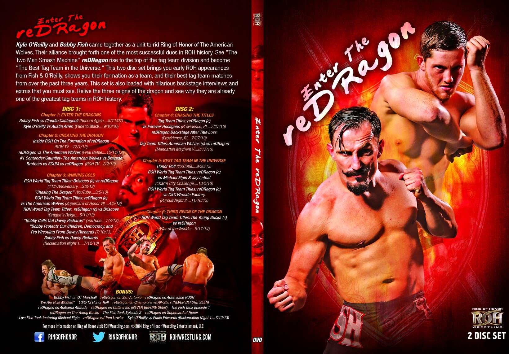 Official Ring of Honor ROH - Best of reDRagon: Enter The reDRagon (2 Disc Set) DVD