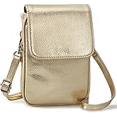 befen Genuine Leather Small Crossbody Bags for Women, Cell Phone Cross body Purse Bag with RFID Blocking Card Slots