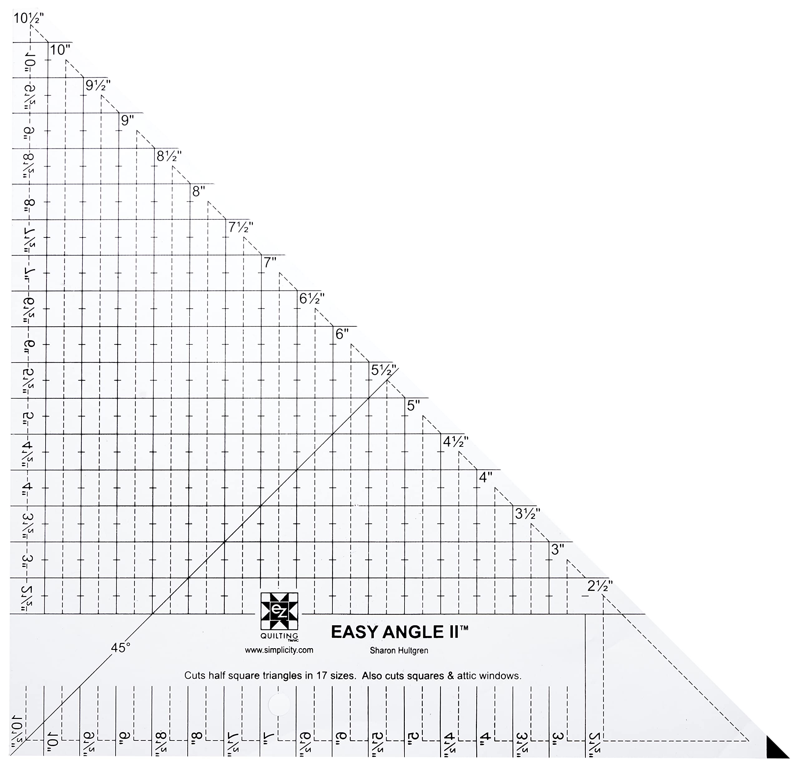 Simplicity 882670147A EZ Quilting Easy Angle II Acrylic Template
