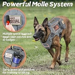 rabbitgoo Tactical Dog Harness for Large, Heavy