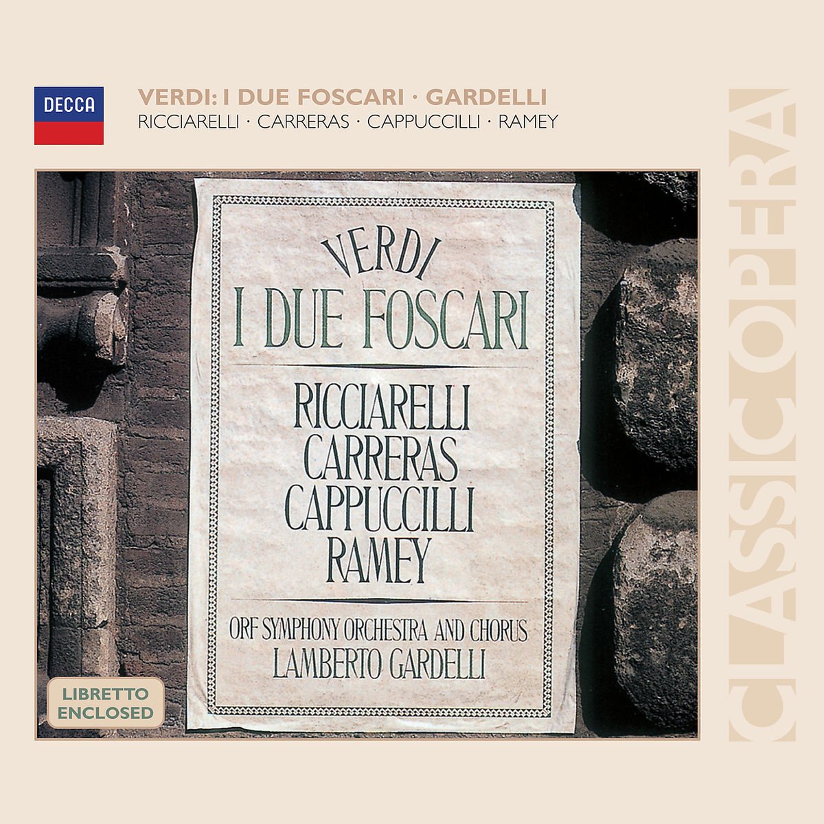 Verdi I due Foscari Giuseppe Verdi, Lamberto Gardelli, Orf Symphony