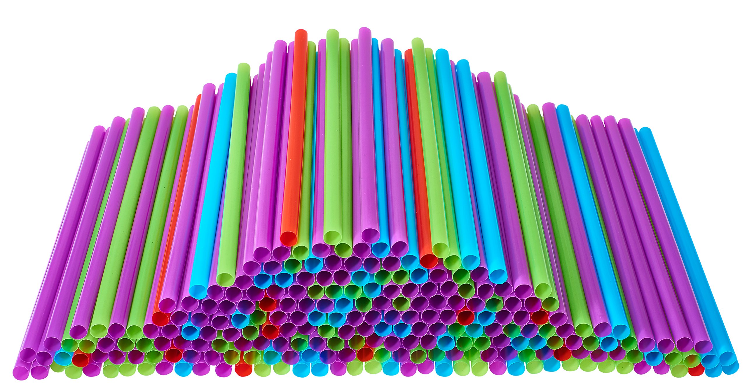 Drinking Straws 500 Count BPAFree MultiColored Disposable Plastic