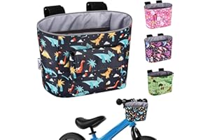 LOCAL LION Bike Basket for Kids, Bike Handlebar Bag for Boys and Girls, Bicycle Basket Fits Most Children's Bikes Like Tricyc