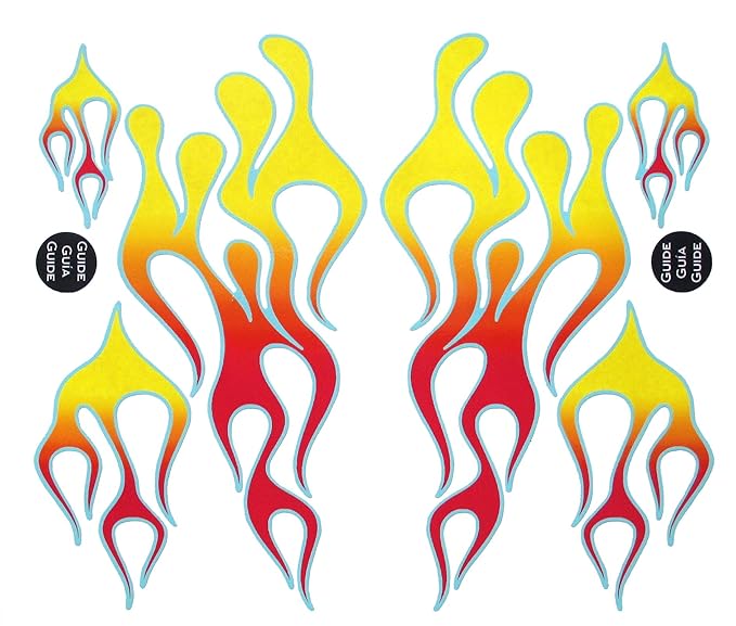 Buy Classic Mix Flame Decal Kit Red Orange And Yellow With Blue Trim Designed To Fit All Kitchenaid Stand Mixers Including Classic Artisan And Professional 600 Without Accessory Interference Online At Low