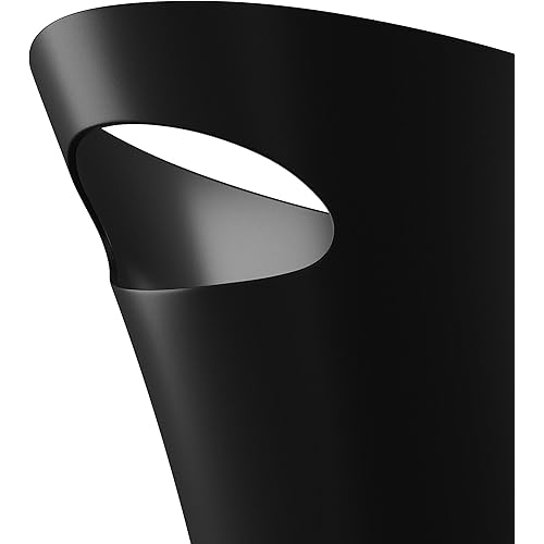 Trash Can with a Modern Slim Design, Single Pack, Black