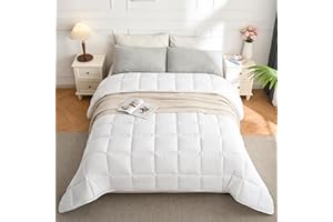 BEDENSIT Comforter - white full size comforter, Down Alternative Comforter,Soft Quilted, Duvet Insert with Corner Tabs, Machine Washable