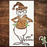 Christmas Stencils and Templates for Painting on Wood, Stencils for Signs, Art, Crafts, Merry Christmas Stencil, Holiday Temp