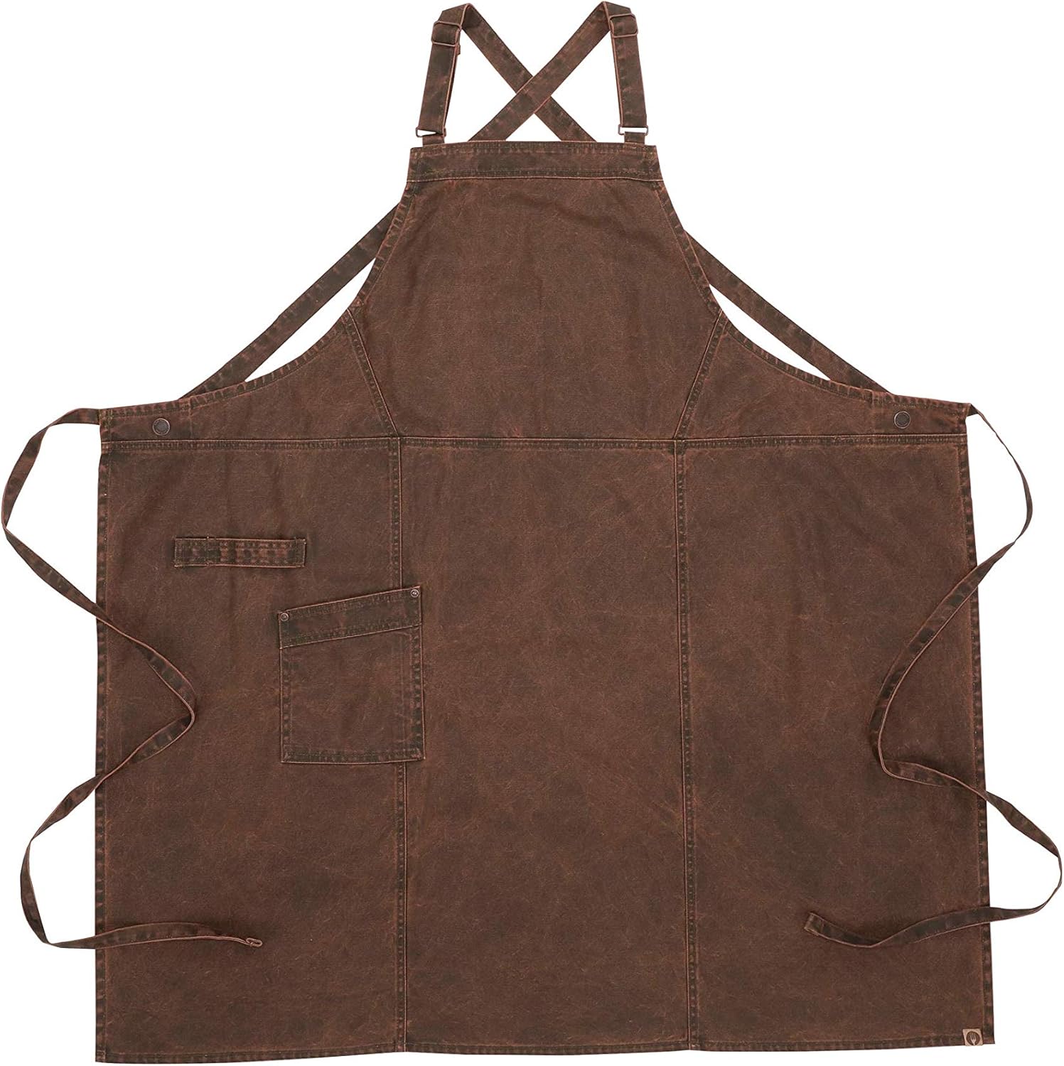 Chef Works Denver Chefs Cross-Back Bib Apron, Choc/Rust, One Size: Clothing