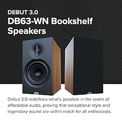 ELAC Debut 3.0 DB63-WN Bookshelf Speakers, Walnut