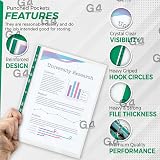 G4GADGET Heavy Duty A4 Punched Pockets 90 micron Green Spine Pack 100 view 3