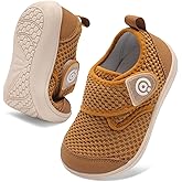 Toddler Shoes Stylish Boys Girls Breathable Sneakers Comfy Barefoot Wide Shoes Kids Adjustable Hook and Loop Walking Runing Tennis Shoe