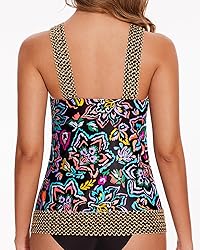 Aqua Eve Tankini Tops for Women Swimwear Top Only