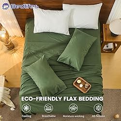 Bedlifes 100% French Pure Linen Sheets Queen Size