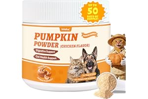 Wellix Pumpkin Powder for Dogs & Cats - Fiber Supplement, Digestion Support, Firms Stool, Dog & Cat Diarrhea, Prebiotic & Pro