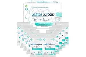 WaterWipes Beauty Box, Sensitive+ On-The-Go Facial Wipes, 99.9% Water, Unscented Hypoallergenic Face Cleanser Wipes for Sensi