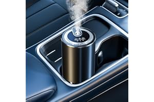 AMOR LYRIS Smart Car Air Freshener with Starry Sky Projection, 50ml Perfume Air Fresheners Diffuser 6 Months Long-Lasting Fragrance for Car, RGB Music-Sync Lights, Auto On/Off Intelligent, 3 Modes, Ocean Scent