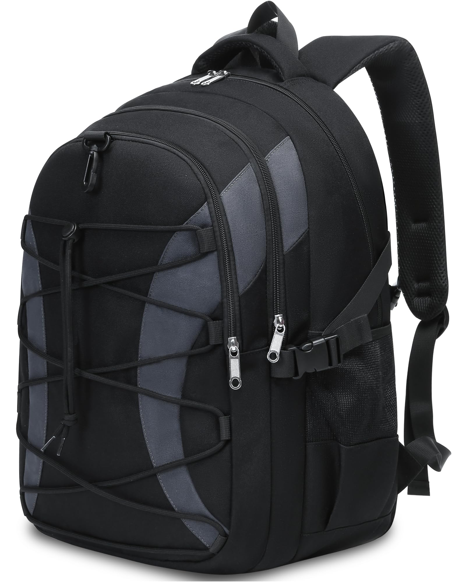 Photo 1 of BLUEFAIRY Middle High School Backpack for Teen Boys Girls Large College Bookbag with Laptop Sleeve Back to School Book Bags Mochilas Escolares para Niños Niñas Adolescentes (Black/Dark Gray, Solid)