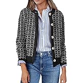 Zeagoo Women's 2026 Cardigan Sweaters Button Down Crew Neck Open Front Long Sleeve Knit Cropped Jackets