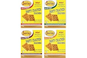 SAVORY FINE FOODS Savory Saltine Seasoning 1.4 Ounce Sampler Set 4 Flavors 4 Pack