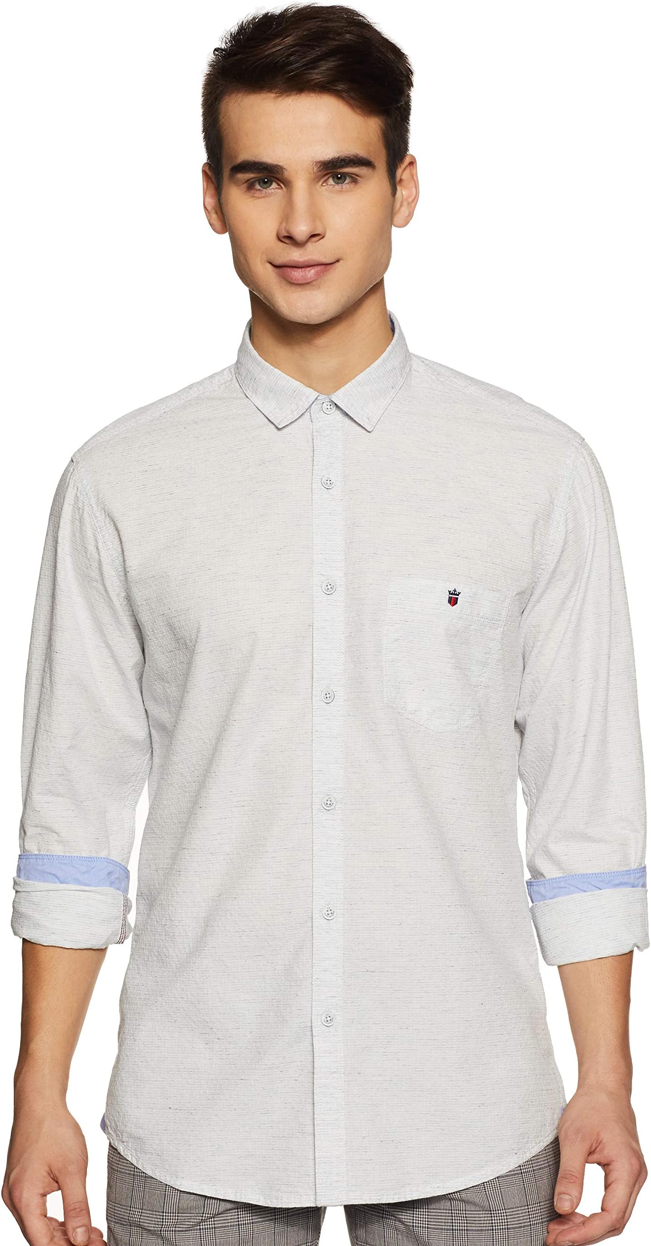 Louis Philippe Jeans Men's Geometric Print Slim fit Casual Shirt