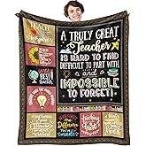 Sbangtu Teacher Gifts for Women, End of Year Teacher Appreciation Present for Women, Birthday Present for T-eachers from Student Throw Blanket 50"X60"