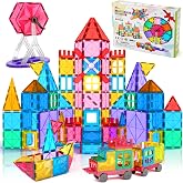 Jasonwell 100pcs Magnetic Tiles Building Blocks Set for Boys Girls Preschool Educational Magnet Construction Kit Stacking STEM Toys Christmas Birthday Gift for Kids Toddler 3 4 5 6 7 8 9 10 + Year Old