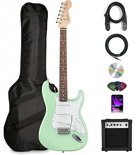 Amazon.com: Fender Squier Sonic Stratocaster HSS - Surf Green
