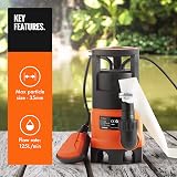 VonHaus Submersible Water Pump 400W 8m Hose Floating Switch 7500L/H view 2