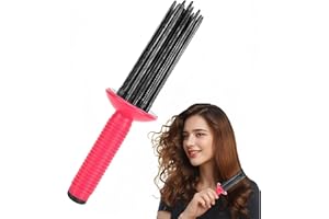 Neuvikter 17 Teeth Curling Roll Comb, Curly Hair Brush, Curly Hair Styler Tool, Curl Defining Brush, Professional Curling Brush for Hair Salon, Home (1Pc)