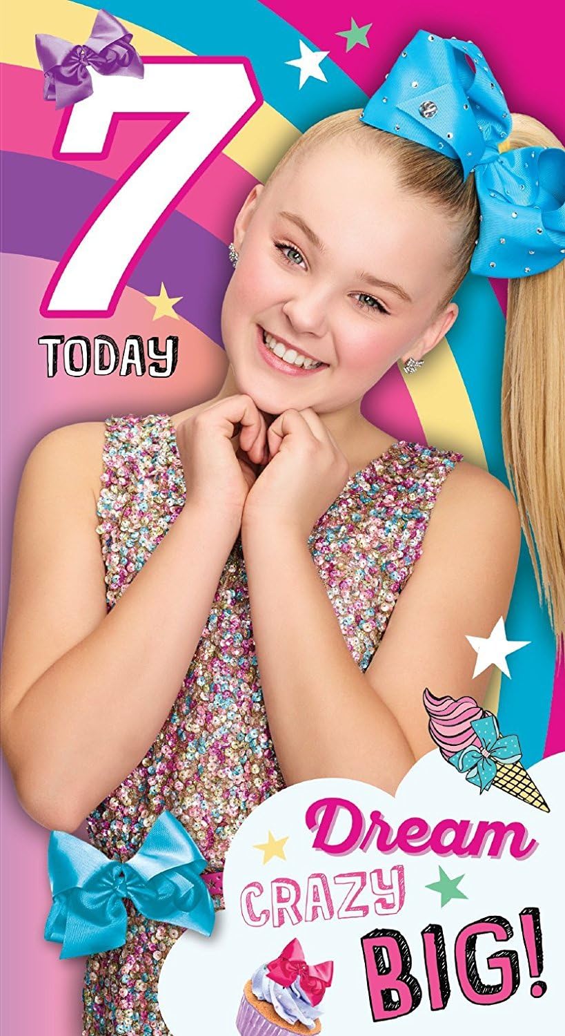 Jojo Siwa Age 7 Birthday Card
