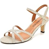 MAIERNISI JESSI Unisex Men's Women's Strappy Sandals, Kitten Heel, Slingback, Open Toe, Dress Shoes