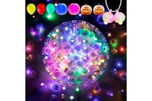 Aogist 100Pcs Multicolor Balloon Lights with Hook,Long Standby Time,Waterproof Mini Light for Birthday Party Wedding Christmas Halloween Easter Decorative (Flash)