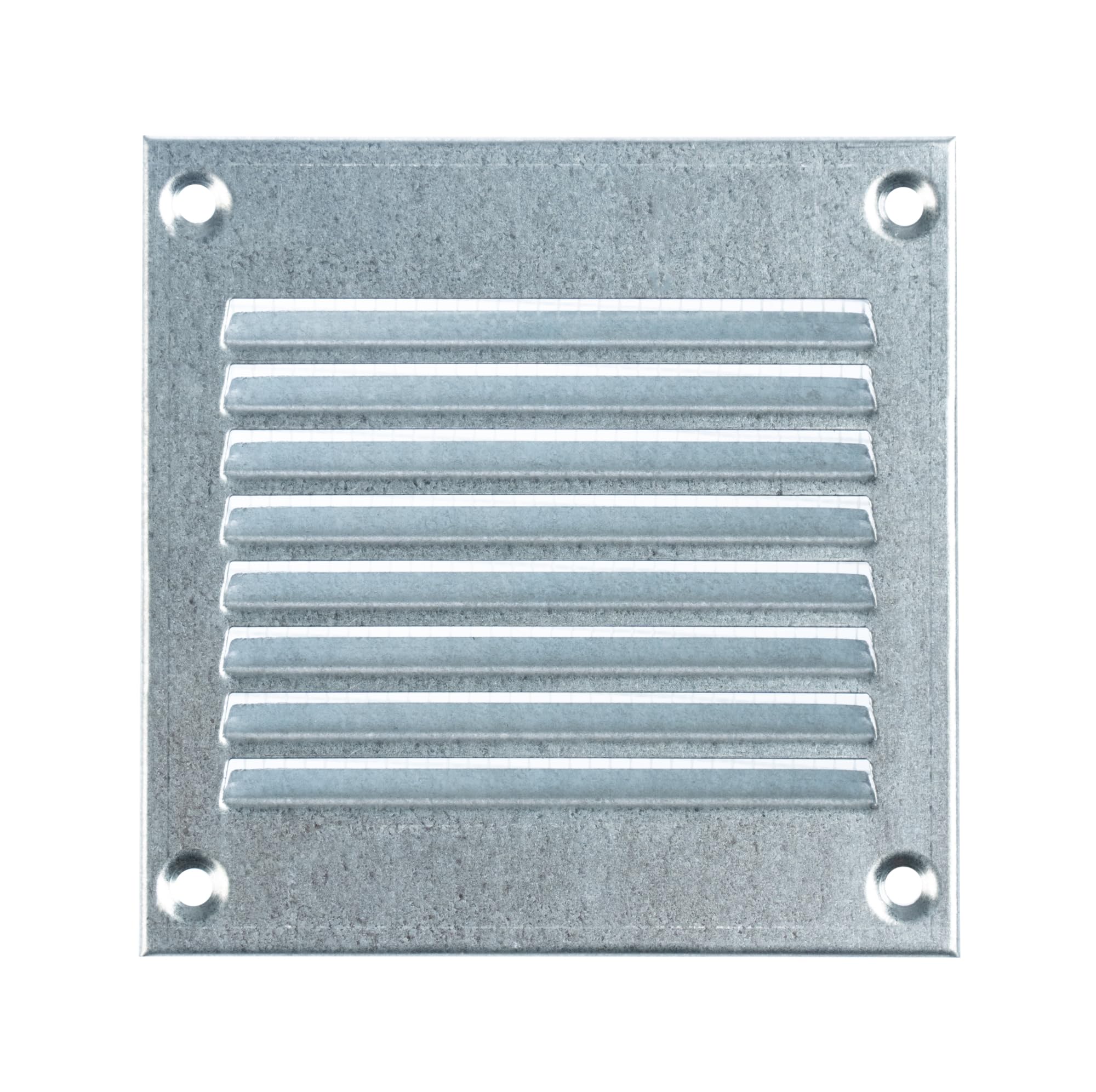 Steinberg14 Galvanised Steel 100x100mm Air Vent Cover with Insect Mesh - 4x4 inch Ventilation Grille - Air Vent Register for Walls and Ceilings - Ventilation Cover for Outdoor and Indoor