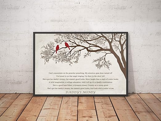 Amazon Com Mattata Gift Decor Daddy S Money Song Lyrics Landscape